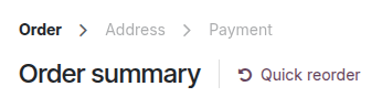 Quick reorder button