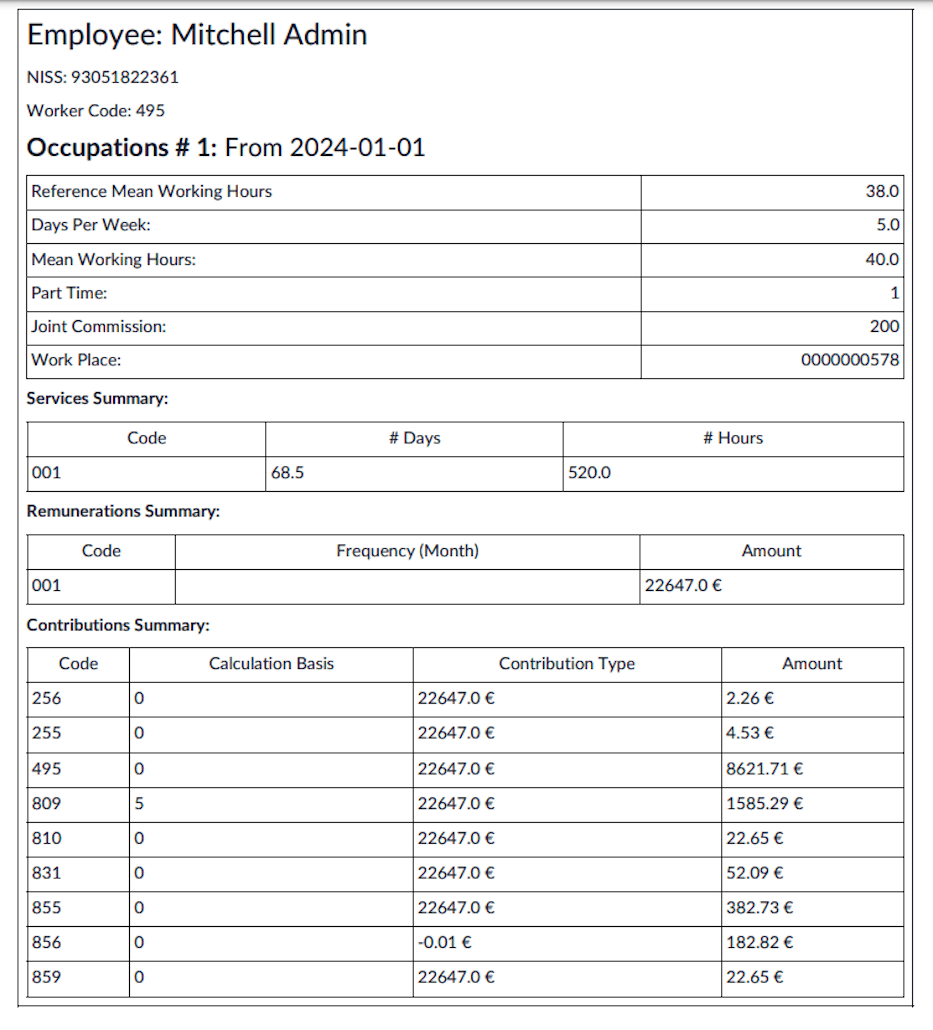 DmfA - PDF Employee.