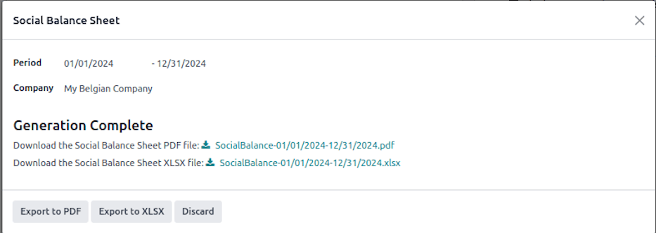 Social Balance Sheet Wizard.