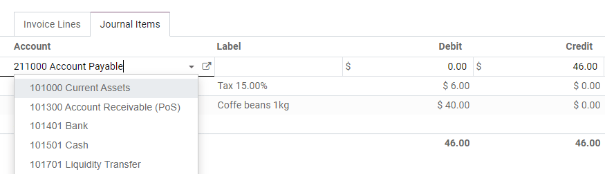 Change the accounts used in the journal entry to record a purchase receipt.